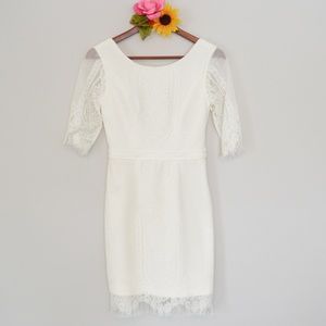 Tea n Cup Open Back White Lace Dress S